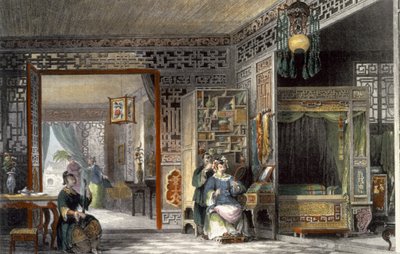 Boudoir y dormitorio de una dama de rango, de 